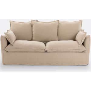 Zetelhoes in dik linnen, Odna LA REDOUTE INTERIEURS.  materiaal. Maten 2-zit. Beige kleur