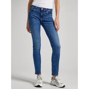 Slim jeans, hoge taille PEPE JEANS. Denim materiaal. Maten Maat 29 US - Lengte 32. Blauw kleur