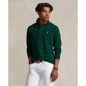 Rechte Polo custom fit, lange mouwen POLO RALPH LAUREN. Katoen materiaal. Maten XXL. Groen kleur