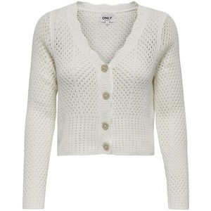 Vest met V-hals ONLY. Katoen materiaal. Maten L. Wit kleur