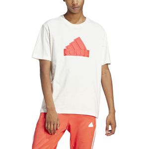 T-shirt met korte mouwen en logo in reliëf adidas Performance. Katoen materiaal. Maten XL. Wit kleur