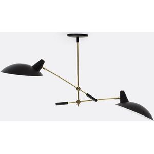 Dubbele hanglamp in metaal, Rosella LA REDOUTE INTERIEURS. Metaal materiaal. Maten één maat. Zwart kleur