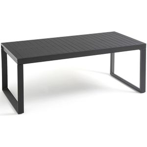 Tuintafel met verlengstuk in aluminium, Zory LA REDOUTE INTERIEURS. Alu materiaal. Maten één maat. Zwart kleur