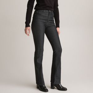 Bootcut jeans ANNE WEYBURN. Denim materiaal. Maten 36 FR - 34 EU. Zwart kleur