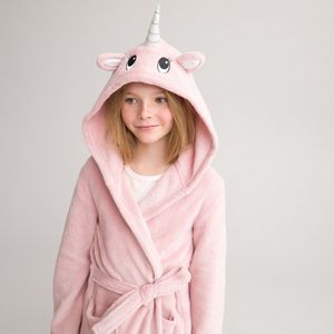 Kamerjas met eenhoornkap in zacht fleece LA REDOUTE COLLECTIONS. Fleece tricot materiaal. Maten 5 jaar - 108 cm. Roze kleur