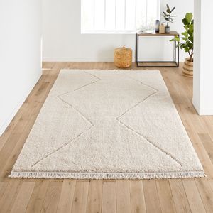 XL tapijt in berber stijl, Effie LA REDOUTE INTERIEURS. Polypropyleen materiaal. Maten 240 x 330 cm. Beige kleur