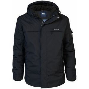 Parka met kap PETROL INDUSTRIES. Polyester materiaal. Maten XXL. Zwart kleur