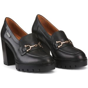 Loafers met hak Cervera, leer PIKOLINOS. Leer materiaal. Maten 40. Zwart kleur