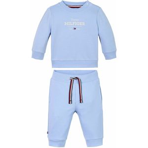 Ensemble jogging TOMMY HILFIGER. Katoen materiaal. Maten 3 mnd - 60 cm. Blauw kleur