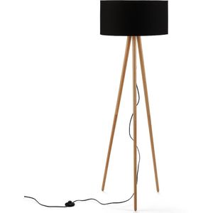 Staande lamp, drievoet, Setto LA REDOUTE INTERIEURS. Licht hout materiaal. Maten één maat. Beige kleur
