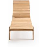 Ligstoel voor de tuin in acacia, Réphir AM.PM.  materiaal. Maten één maat. Beige kleur