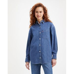 Oversized hemd LEVI'S. Denim materiaal. Maten M. Blauw kleur