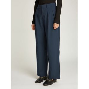 Wijde broek met plooien CALVIN KLEIN JEANS. Polyester materiaal. Maten 26 US - 34 EU. Blauw kleur