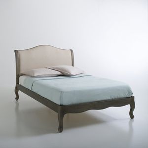 Bed + lattenbodem, 2 personen, Janel LA REDOUTE INTERIEURS. Stof materiaal. Maten 140 x 190 cm. Beige kleur