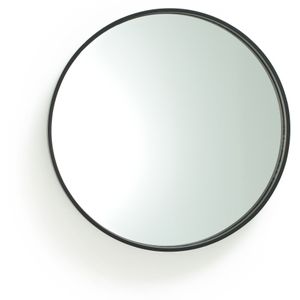 Ronde spiegel, zwart Ø55 cm, Alaria LA REDOUTE INTERIEURS. Donker hout materiaal. Maten één maat. Zwart kleur