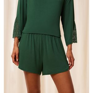 Pyjama short in modal Aura Spotlight TRIUMPH. Modal materiaal. Maten 46 FR - 44 EU. Groen kleur