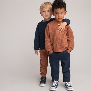 Set van 2, 2-delige ensembles in molton LA REDOUTE COLLECTIONS. Geruwd molton materiaal. Maten 4 jaar - 102 cm. Andere kleur