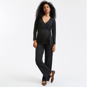 Jumpsuit voor zwangerschap, jerseytricot LA REDOUTE COLLECTIONS. Polyester materiaal. Maten XL. Zwart kleur