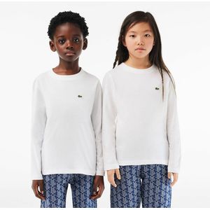 T-shirt met lange mouwen LACOSTE. Katoen materiaal. Maten 6 jaar - 114 cm. Wit kleur