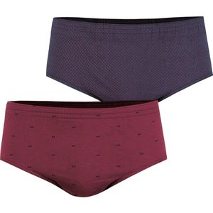 Set van 2 bedrukte slips met hoge taille Héritage EMINENCE. Katoen materiaal. Maten M. Violet kleur