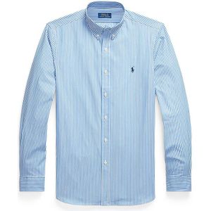 Aansluitend hemd Chino, geborduurd logo POLO RALPH LAUREN. Katoen materiaal. Maten S. Blauw kleur