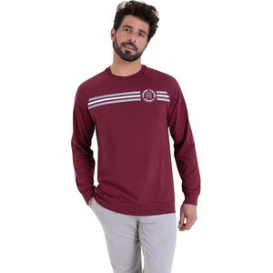 Pyjamatop met lange mouwen ATHENA. Katoen materiaal. Maten XXL. Rood kleur