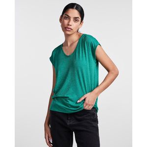 T-shirt met glanzend effect PIECES. Viscose materiaal. Maten XL. Groen kleur