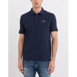 Rechte polo met korte mouwen REPLAY. Katoen materiaal. Maten S. Blauw kleur