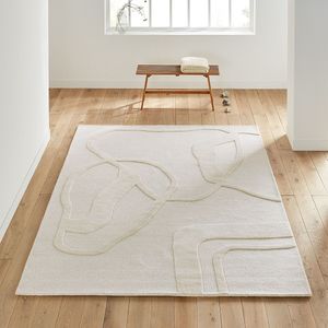 Wollen tapijt, Caila LA REDOUTE INTERIEURS. Wol materiaal. Maten 120 x 170 cm. Beige kleur