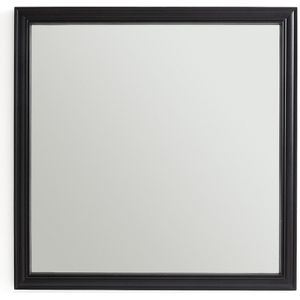 Vierkante spiegel in massief mangohout 101x101 cm, Afsan LA REDOUTE INTERIEURS. Donker hout materiaal. Maten één maat. Zwart kleur