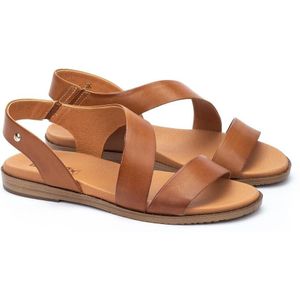 Platte sandalen in leer Formentera PIKOLINOS. Leer materiaal. Maten 36. Kastanje kleur