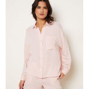 Pyjamavest Justine ETAM. Linnen materiaal. Maten S. Roze kleur