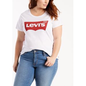 T-shirt logo Levi's Plus The Perfect Tee LEVI’S PLUS. Katoen materiaal. Maten 44/46 FR - 42/44 EU. Wit kleur
