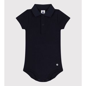 Romper met korte mouwen en polokraag PETIT BATEAU. Katoen materiaal. Maten 3 jaar - 94 cm. Blauw kleur