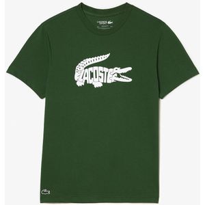 T-shirt met ronde hals in jersey met logo LACOSTE. Katoen materiaal. Maten S. Groen kleur
