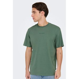 Los T-shirt met ronde hals ONLY & SONS. Katoen materiaal. Maten L. Groen kleur