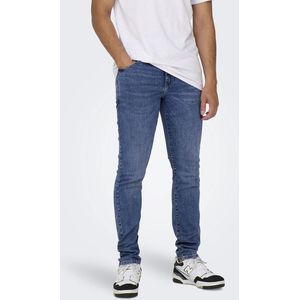 Slim stretch jeans Loom ONLY & SONS. Katoen materiaal. Maten W29 - Lengte 32. Blauw kleur