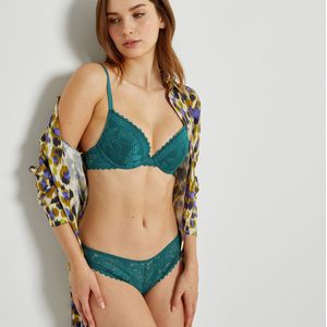 Push-up BH Signature, JEANNE LA REDOUTE COLLECTIONS. Kant materiaal. Maten 85A FR - 70A EU. Groen kleur