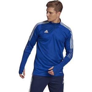 Sweater voor voetbal Tiro 21 adidas Performance. Katoen materiaal. Maten 3XL. Blauw kleur