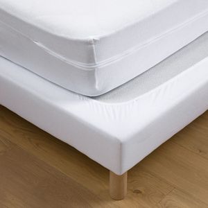 Matrashoes in jersey, anti-mijt LA REDOUTE INTERIEURS.  materiaal. Maten 140 x 190 cm. Wit kleur