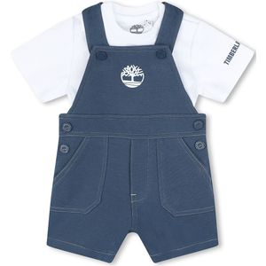 2-delig ensemble, T-shirt en salopette TIMBERLAND. Katoen materiaal. Maten 1 jaar - 74 cm. Wit kleur