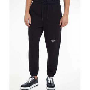 Joggingbroek met aantrekkoord CALVIN KLEIN JEANS. Katoen materiaal. Maten L. Zwart kleur