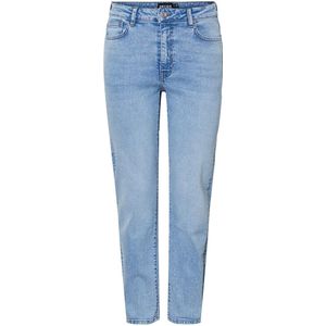 Rechte jeans, hoge taille PIECES. Denim materiaal. Maten Maat 27 US - Lengte 32. Blauw kleur