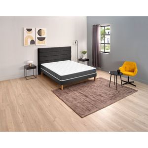 Ensemble matras in HR Regular mousse + bedbodem BULTEX. Massief hout materiaal. Maten 2 x 80 x 200 cm. Wit kleur