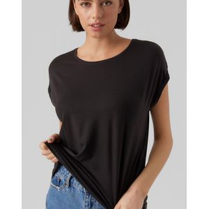 T-shirt met korte mouwen VERO MODA. Tencel/lyocell materiaal. Maten M. Zwart kleur