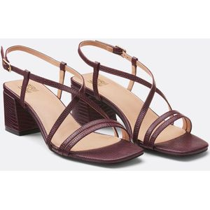 Sandalen met hak en python motief LA REDOUTE COLLECTIONS. Polyurethaan materiaal. Maten 43. Rood kleur