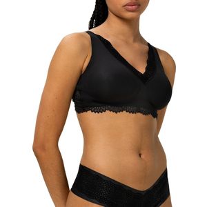 BH zonder beugels, Velveteen Sensation TRIUMPH. Polyamide materiaal. Maten 95D FR - 80D EU. Zwart kleur