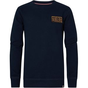 Petrol Industries Sweater met Printopdruk Donkerblauw