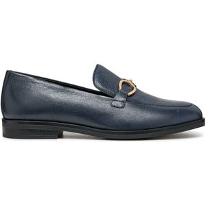 Ademende loafers in leer Cloridie GEOX. Leer materiaal. Maten 39. Blauw kleur