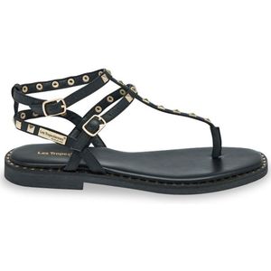 Sandalen met teenstukje Coraze, in leer LES TROPEZIENNES PAR M BELARBI. Leer materiaal. Maten 40. Zwart kleur